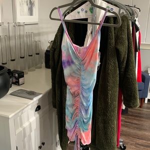 Tie-dye mini dress